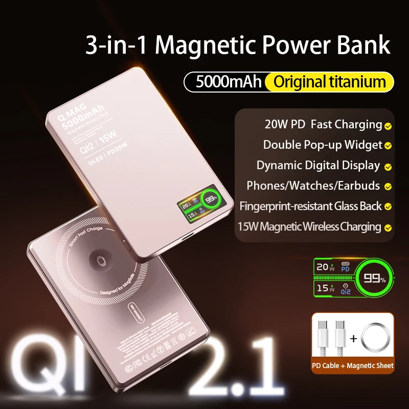 CrownQu Magnetic Power Bank