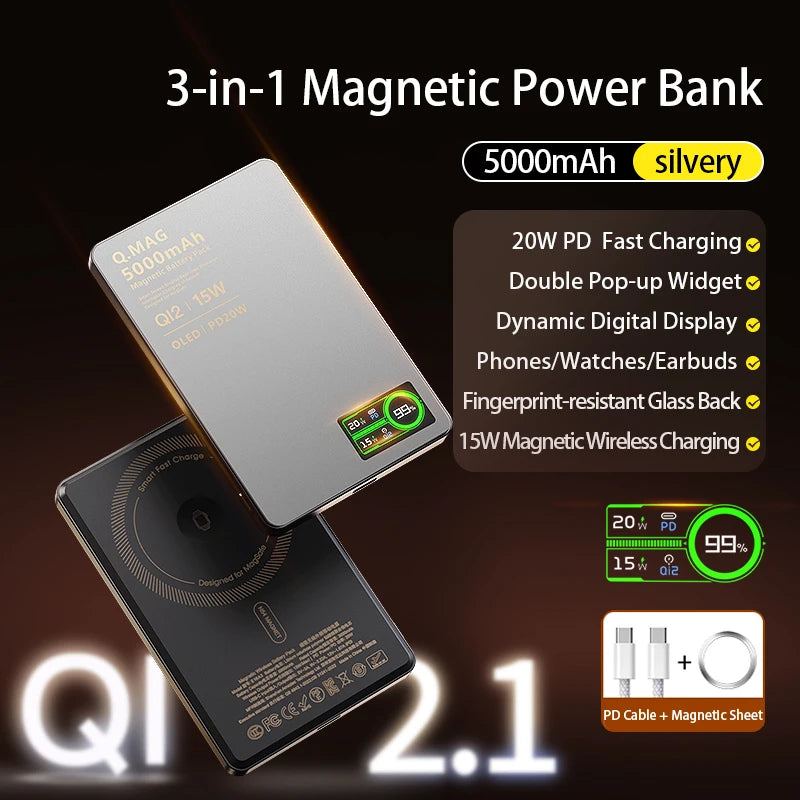 CrownQu Magnetic Power Bank